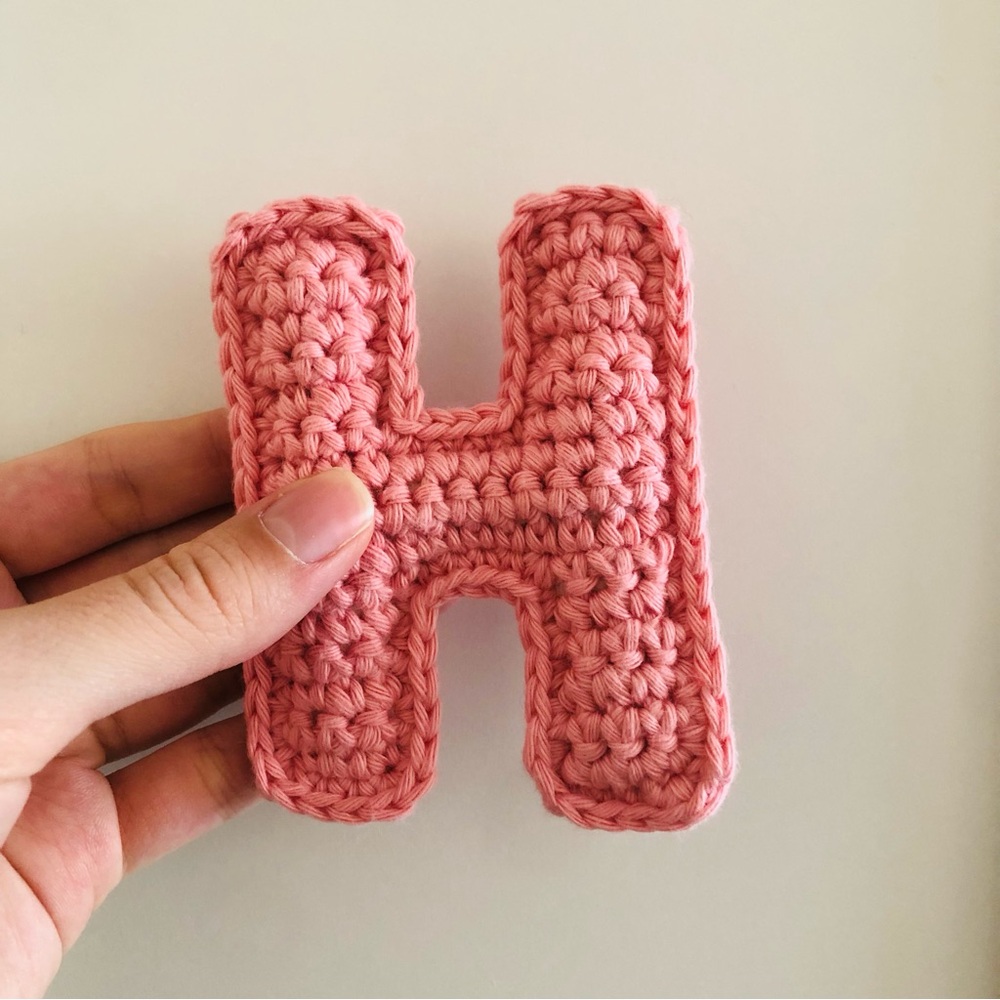 Crochet Letter Custom Letter Monogram Crochet H Baby Shower Gift Nursery